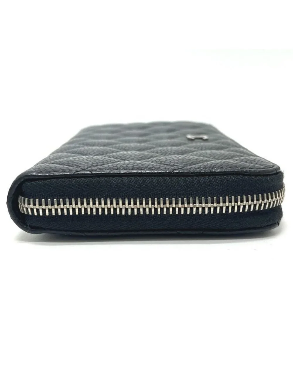 Chanel Wallet CC Logo Caviar Leather Black